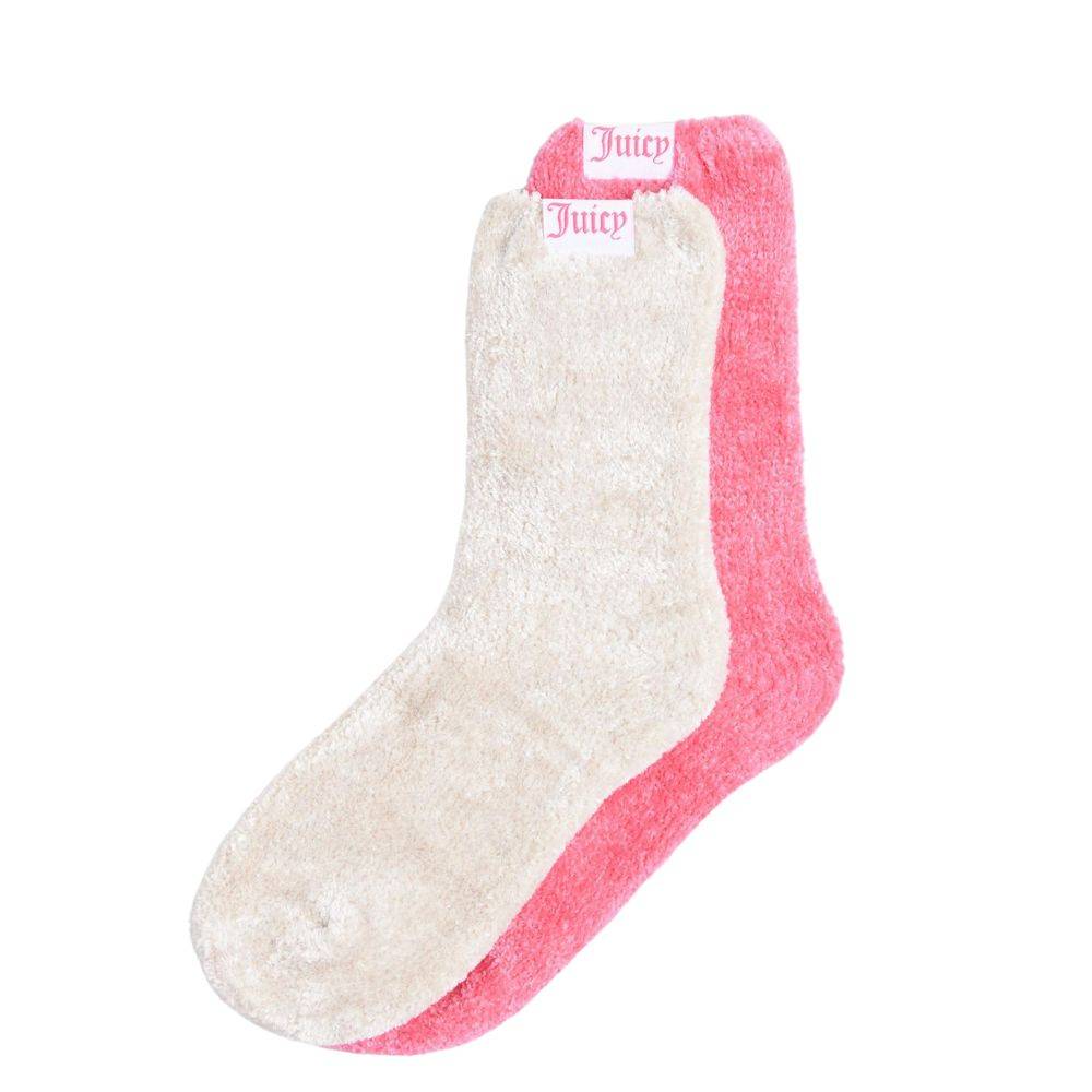 JUICY COUTURE FELICIA COSY FLUFFY SOCKS 2 PK
