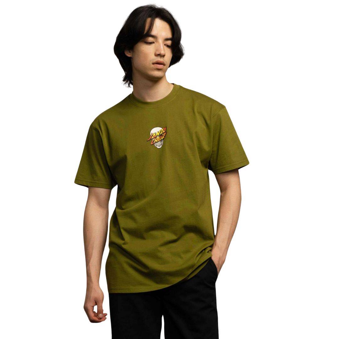 SANTA CRUZ DRESSEN SKULL DOT FRONT T-SHIRT