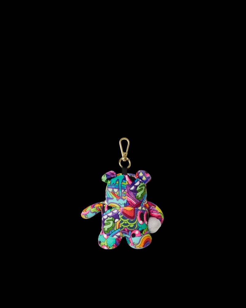 SPRAYGROUND STEADY TRIPPIN MYSTERY BEAR BAG CLIP