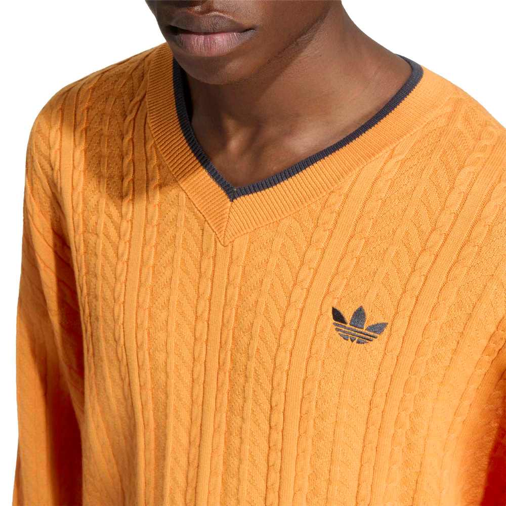 ADIDAS ORIGINALS M CABLE KNIT CREWNECK SWEATSHIRT
