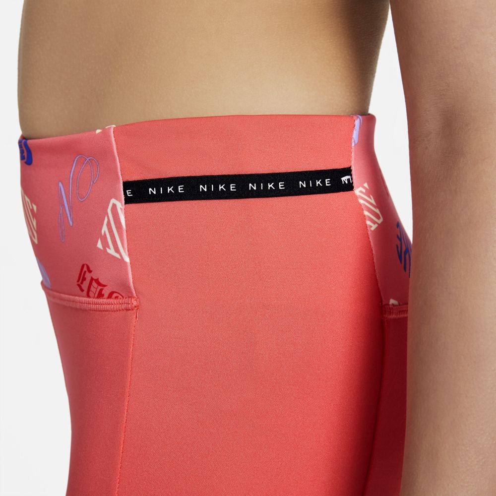 NIKE GIRLS DRI-FIT ONE LUXE AOP LEGGINGS