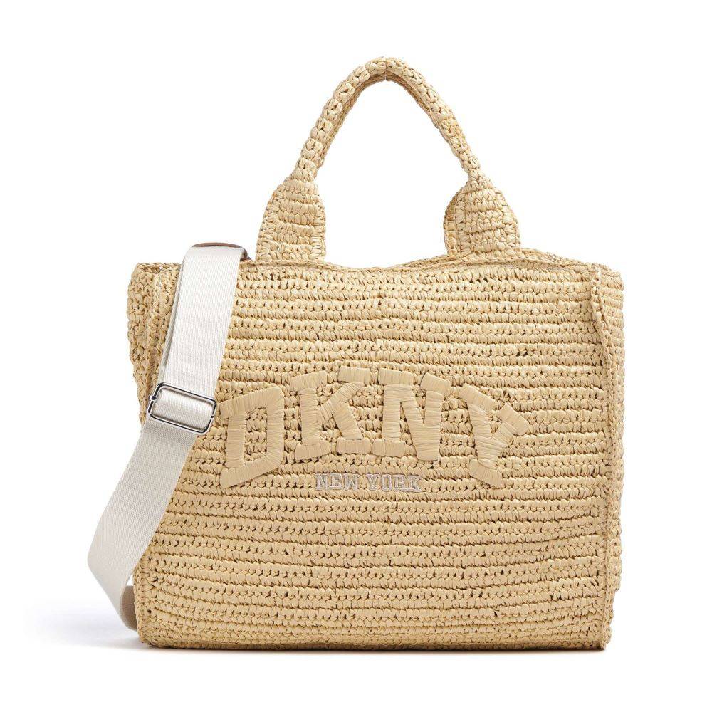 DKNY HADLEE MEDIUM RAFFIA TOTE BAG
