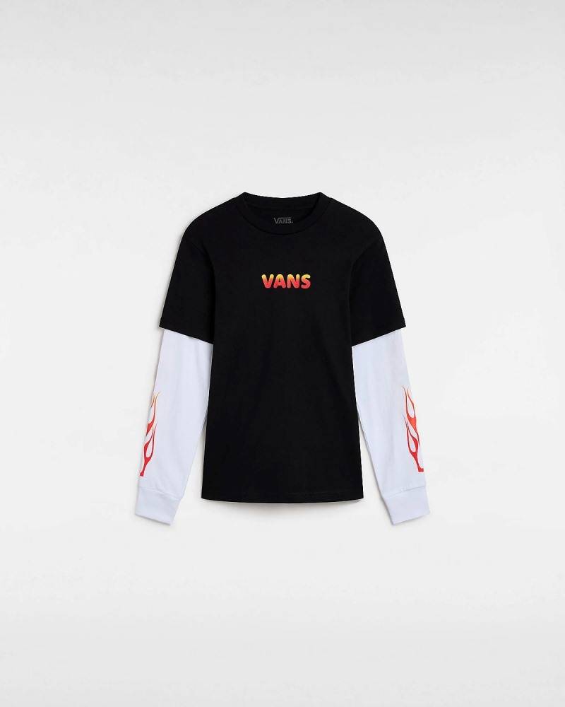 VANS BOYS FLAME THROWER 2FER T-SHIRT