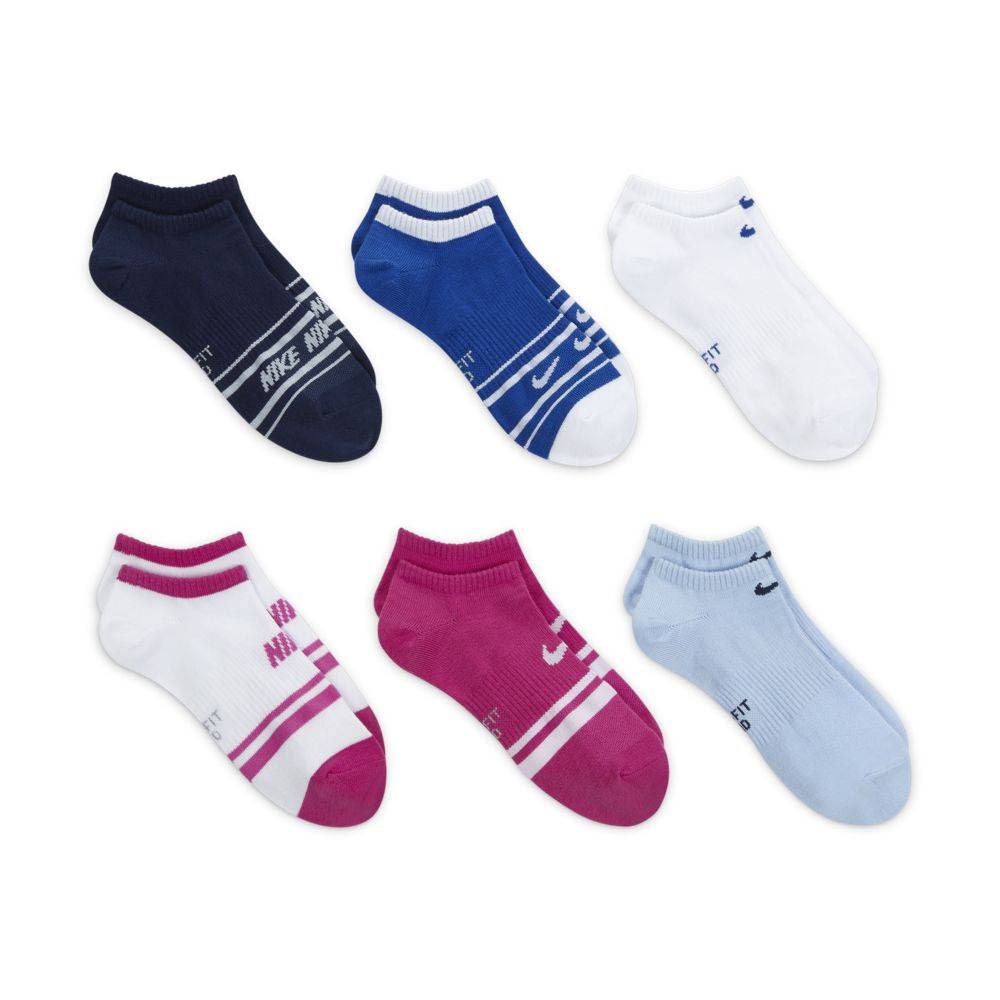 NIKE LIGHTWEIGHT NO-SHOW STRIPES 6-PAIRS SOCKS