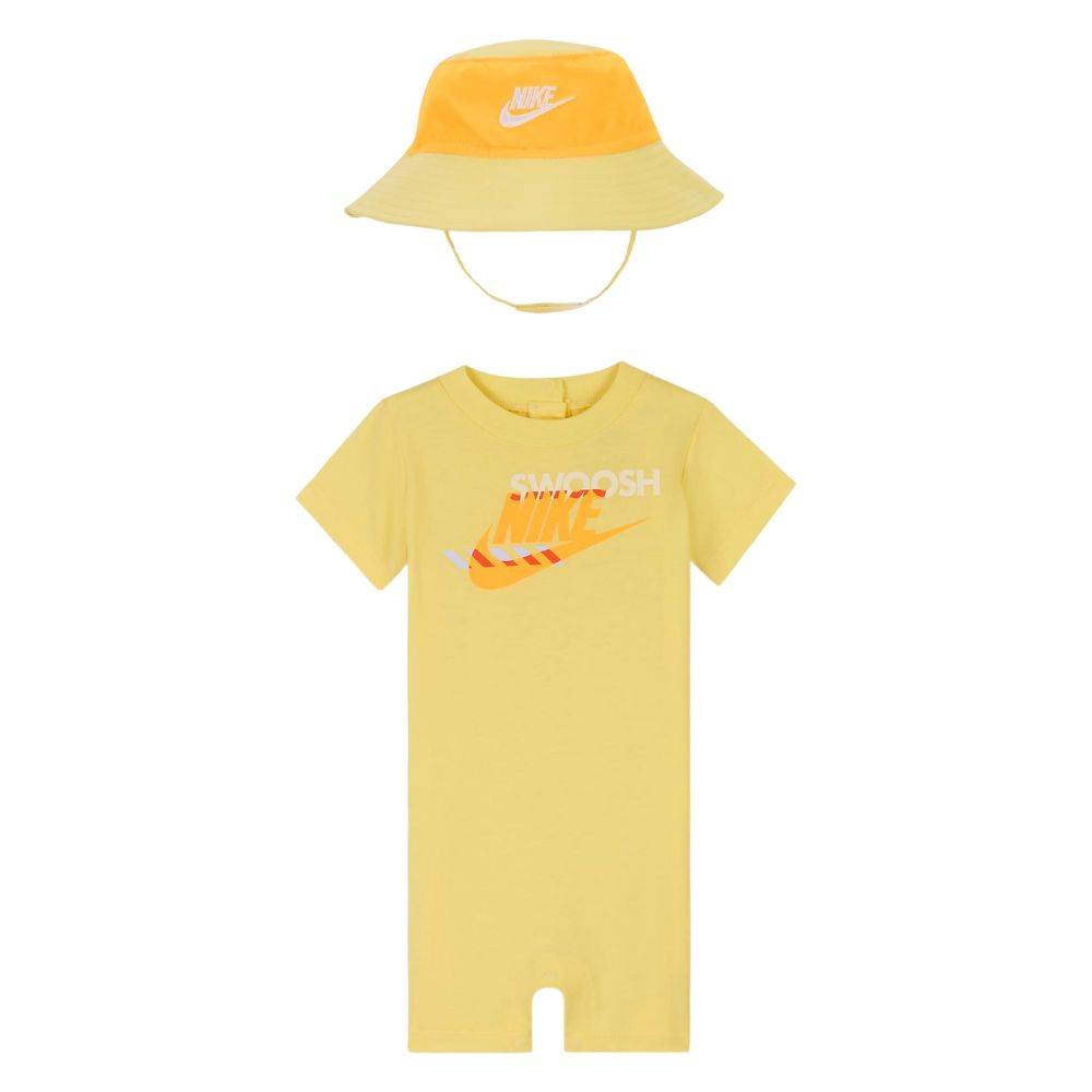 NIKE BABY B NSW PE ROMPER BKT HAT SET