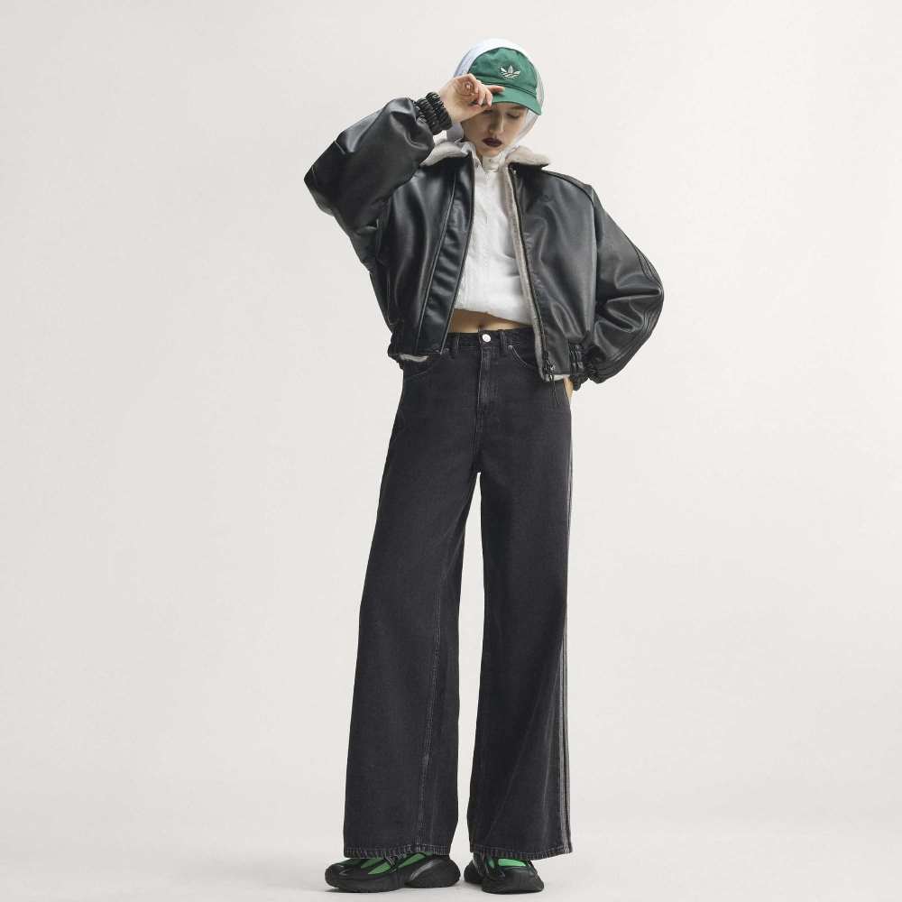 ADIDAS ORIGINALS HIGH RISE WIDE LEG DENIM PANT