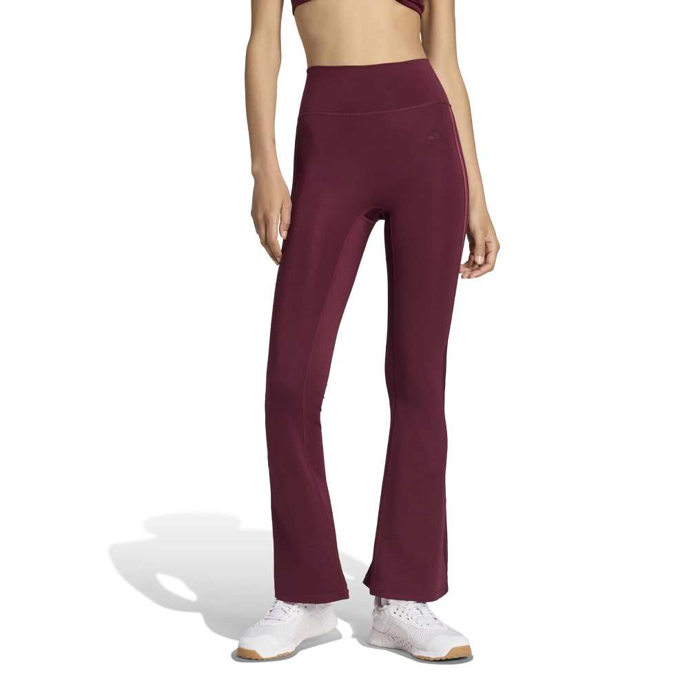 ADIDAS OPTIME ESSENTIALS WORKOUT SHINE FLARED LEGGINGS