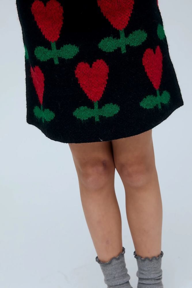 COMPANIA FANTASTICA CYCLAMEN PRINT KNIT SKIRT