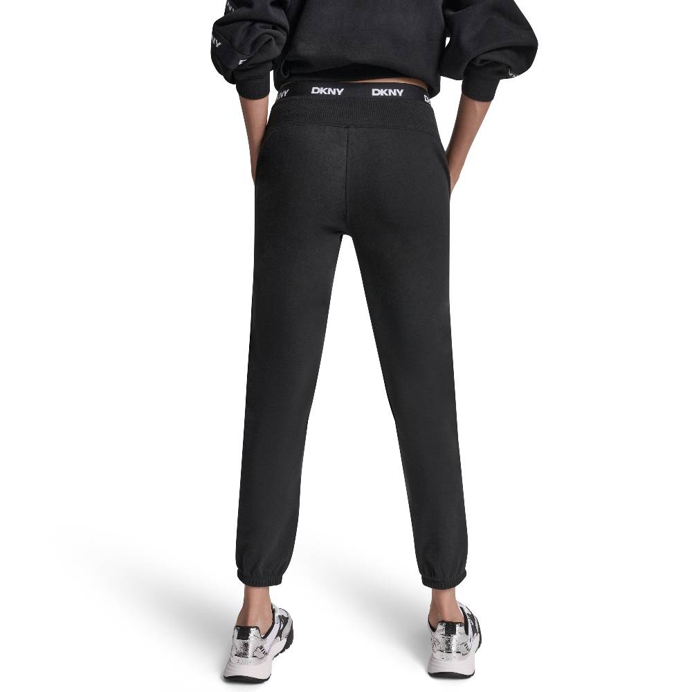 DKNY HIGH-RISE LOGO WAIST SLIM JOGGER
