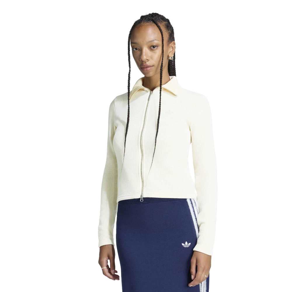 ADIDAS ORIGINALS PREM ESS CHENILLE ZIP UP TRACK CARDIGAN