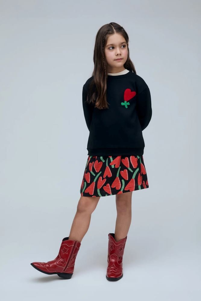 COMPANIA FANTASTICA CYCLAMEN PATCH SWEATSHIRT