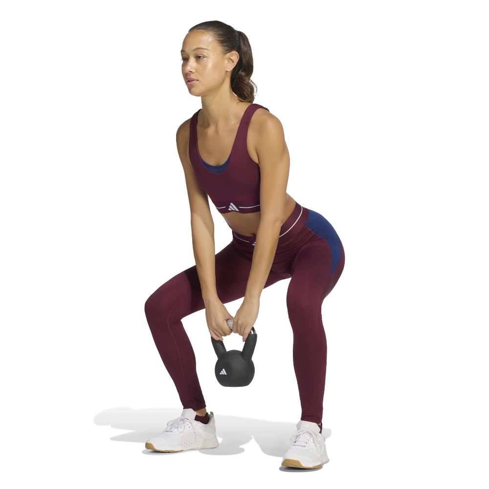 ADIDAS HYPERGLAM 3-STRIPES COLOR BLOCK LIGHT SUPPORT BRA