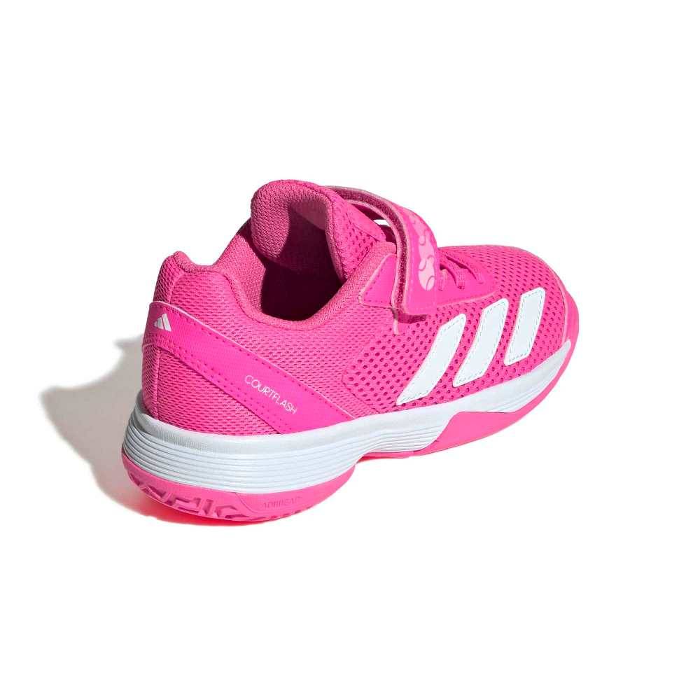 ADIDAS KIDS COURTFLASH HOOK-AND-LOOP TENNIS SHOES
