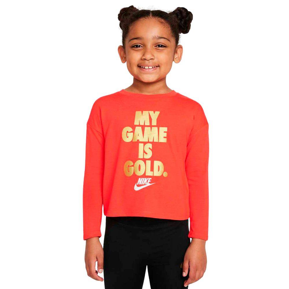 NIKE LITTLE GIRLS MY GAME IS GOLD LS TOP