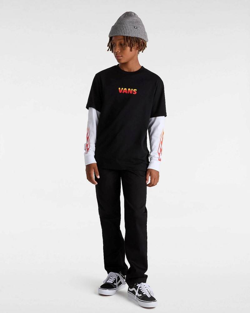 VANS BOYS FLAME THROWER 2FER T-SHIRT