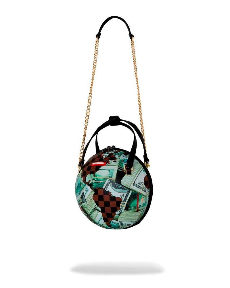 SPRAYGROUND MONEY BANKS GLOBE HANDBAG