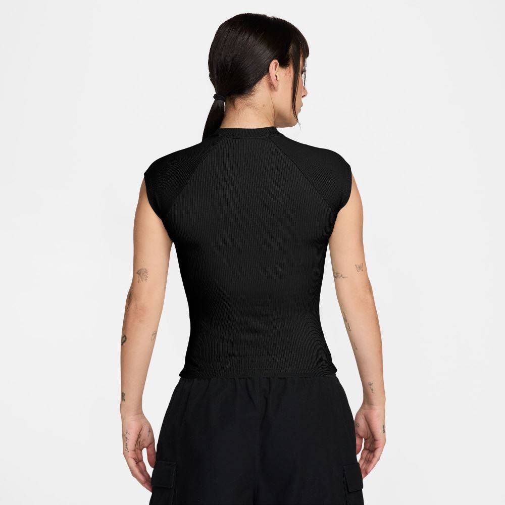 NIKE WOMENS CHILL KNIT SS RIBBED TOP