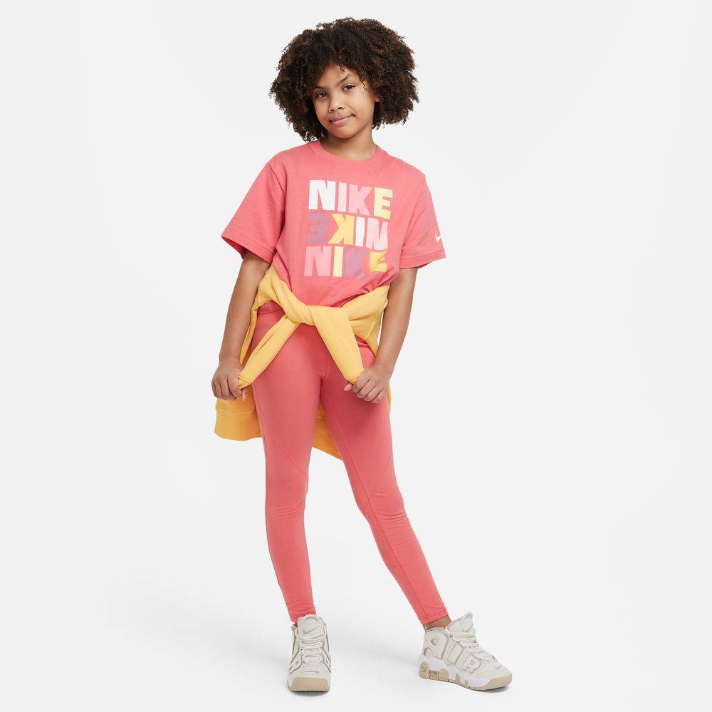 NIKE GIRLS BOXY TEE LOGO PRINT