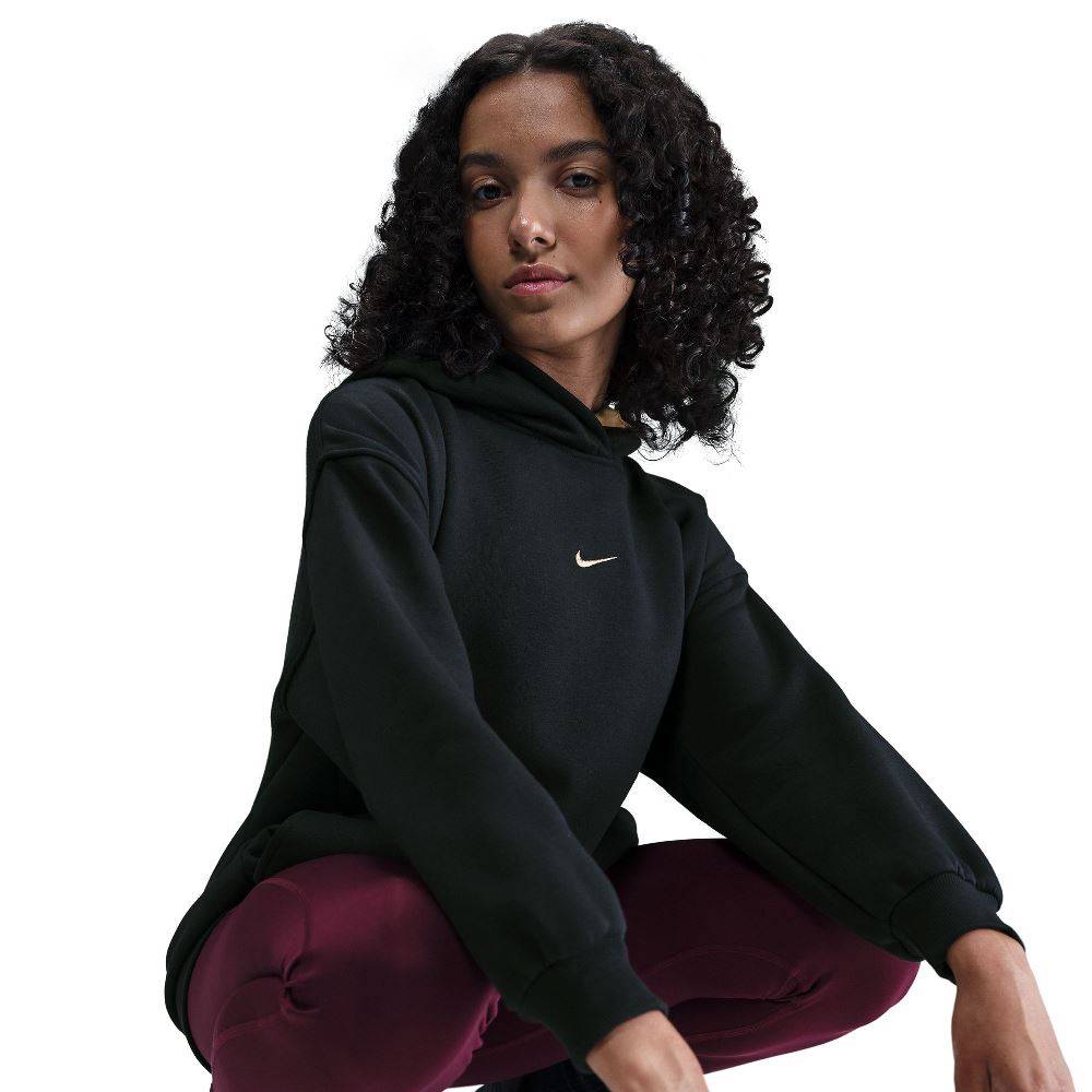 NIKE NSW GIRLS CLUB FLEECE HOODIE SHINE SATIN