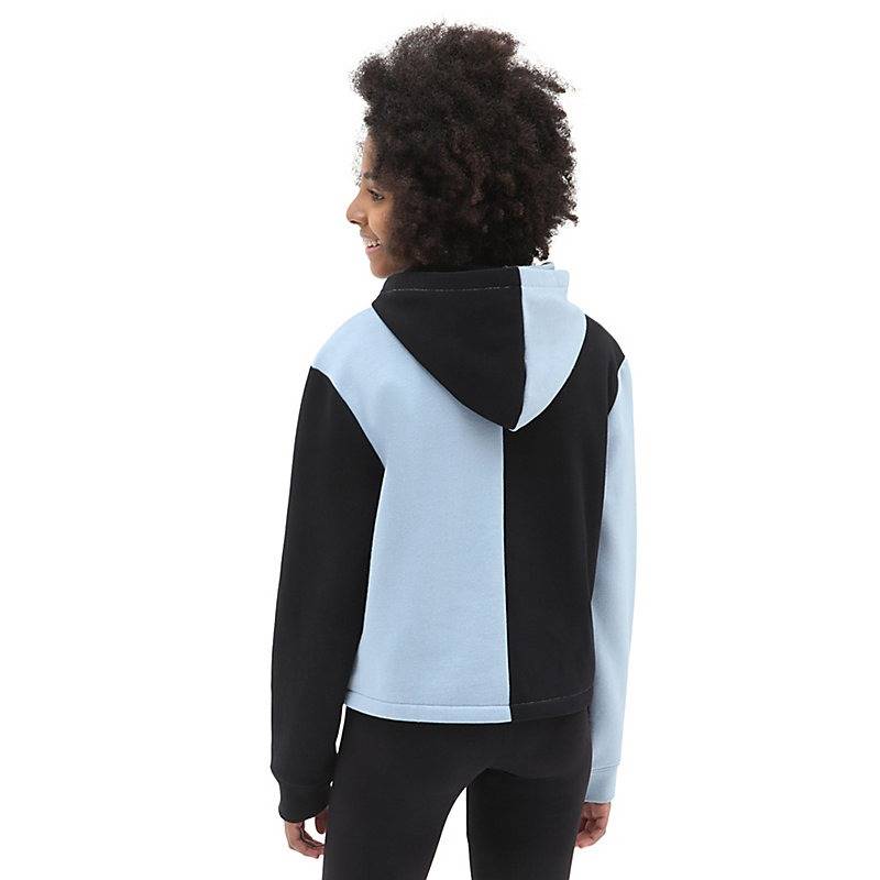 VANS GIRLS BLOCK IT CROPPED HOODIE