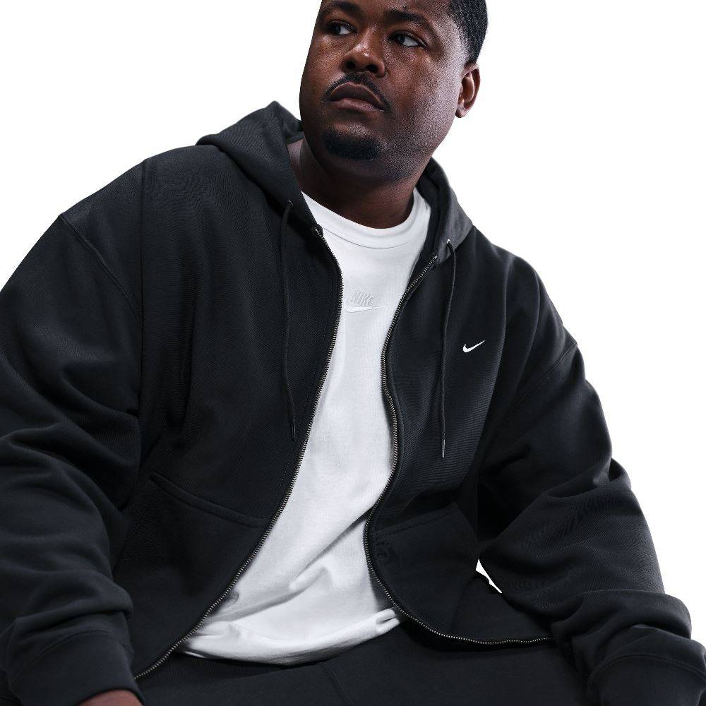NIKE SOLO SWOOSH FULL-ZIP FLEECE HOODIE