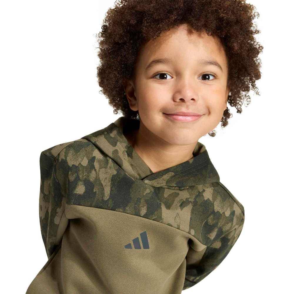 ADIDAS LITTLE KIDS SEASONAL ESSENTIALS HOODED FLEECE JOGGER SET LITTLE