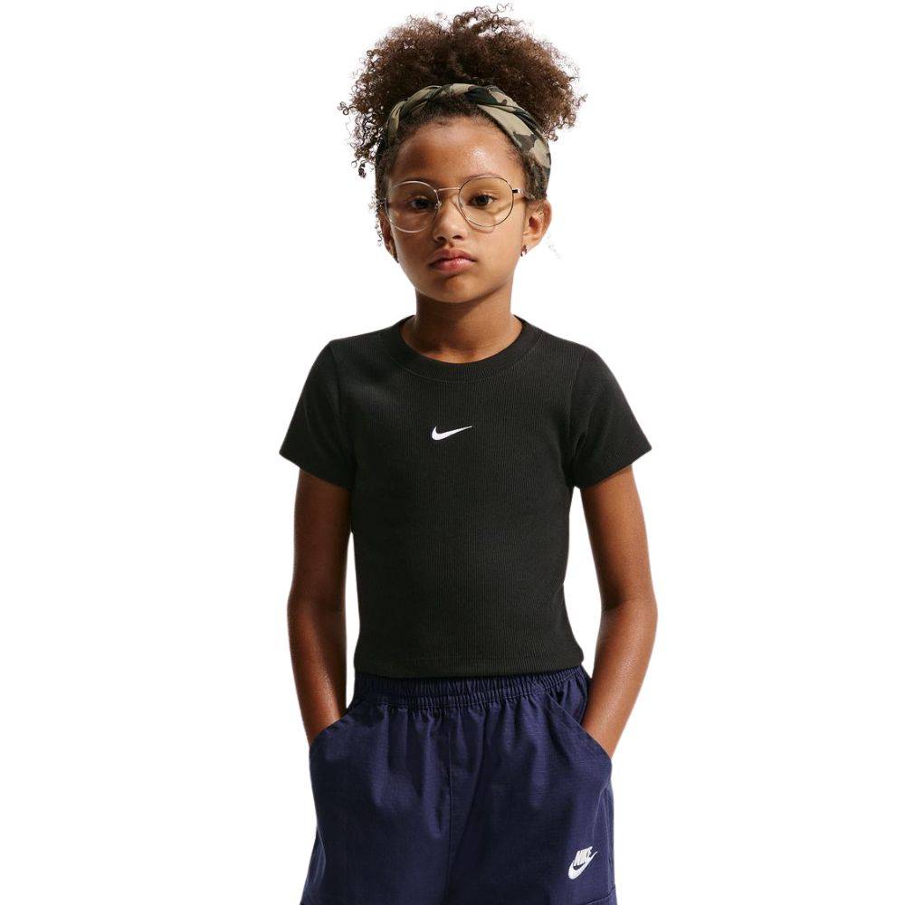 NIKE PRO GIRLS SLIM CROPPED RIBBED TEE
