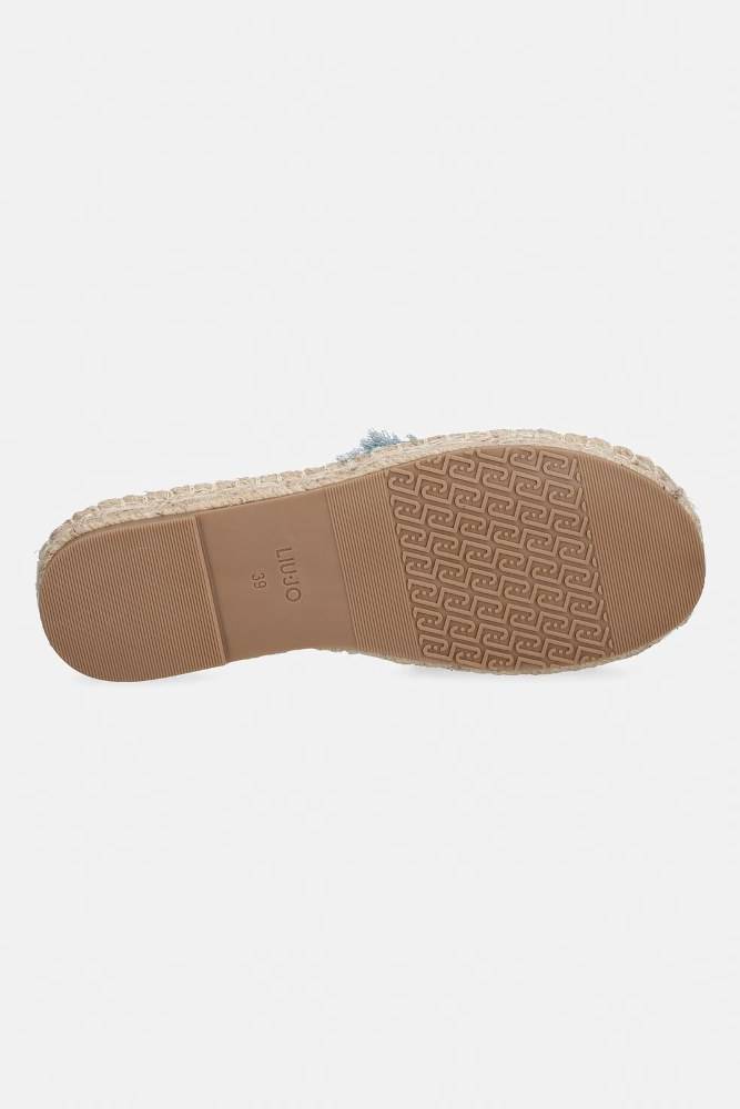 PAROS 01 - DENIM SANDALS WITH MONOGRAM