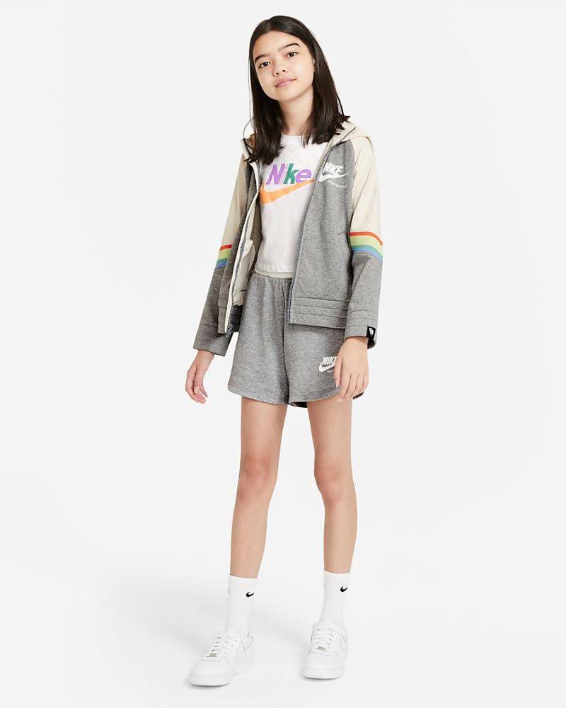 NIKE GIRLS SPORTSWEAR HERITAGE FULL-ZIP HOODIE