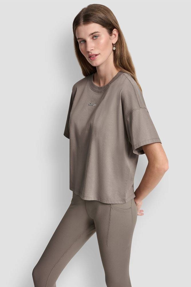DKNY CENTERED LOGO SHORT SLEEVE TEE