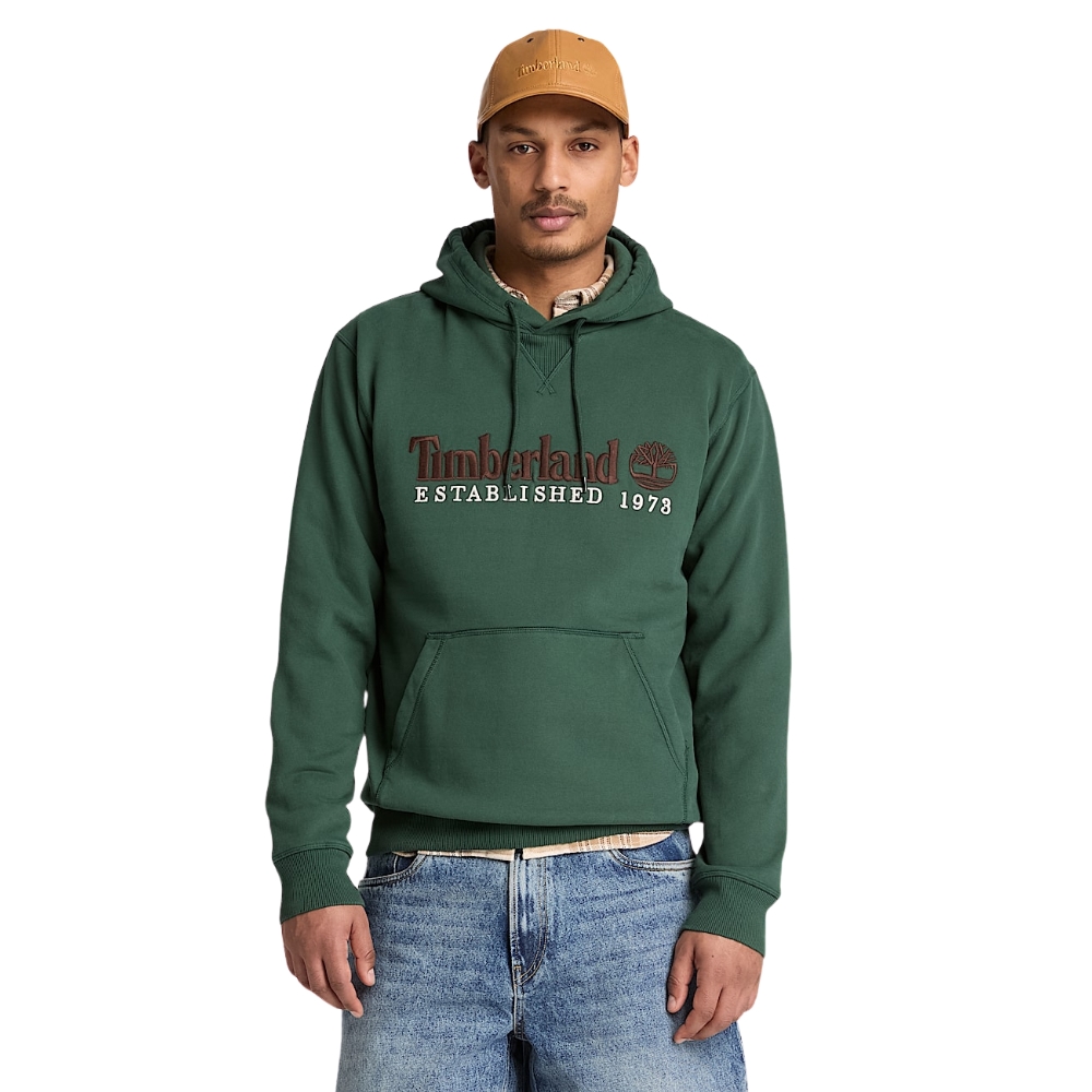 TIMBERLAND ESTABLISHED 1973 EMBROIDERED LOGO BB HOODIE