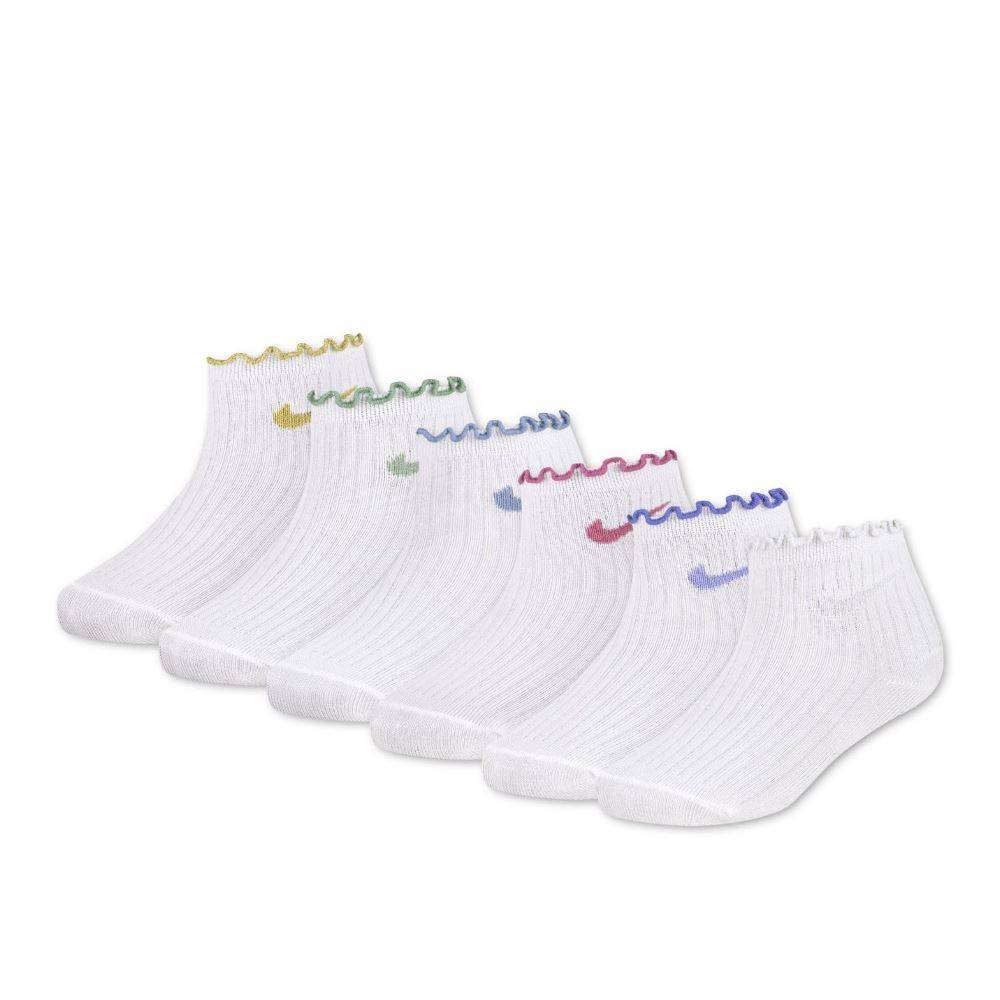 NIKE 6PK LETTUCE WELT ANKLE SOCKS