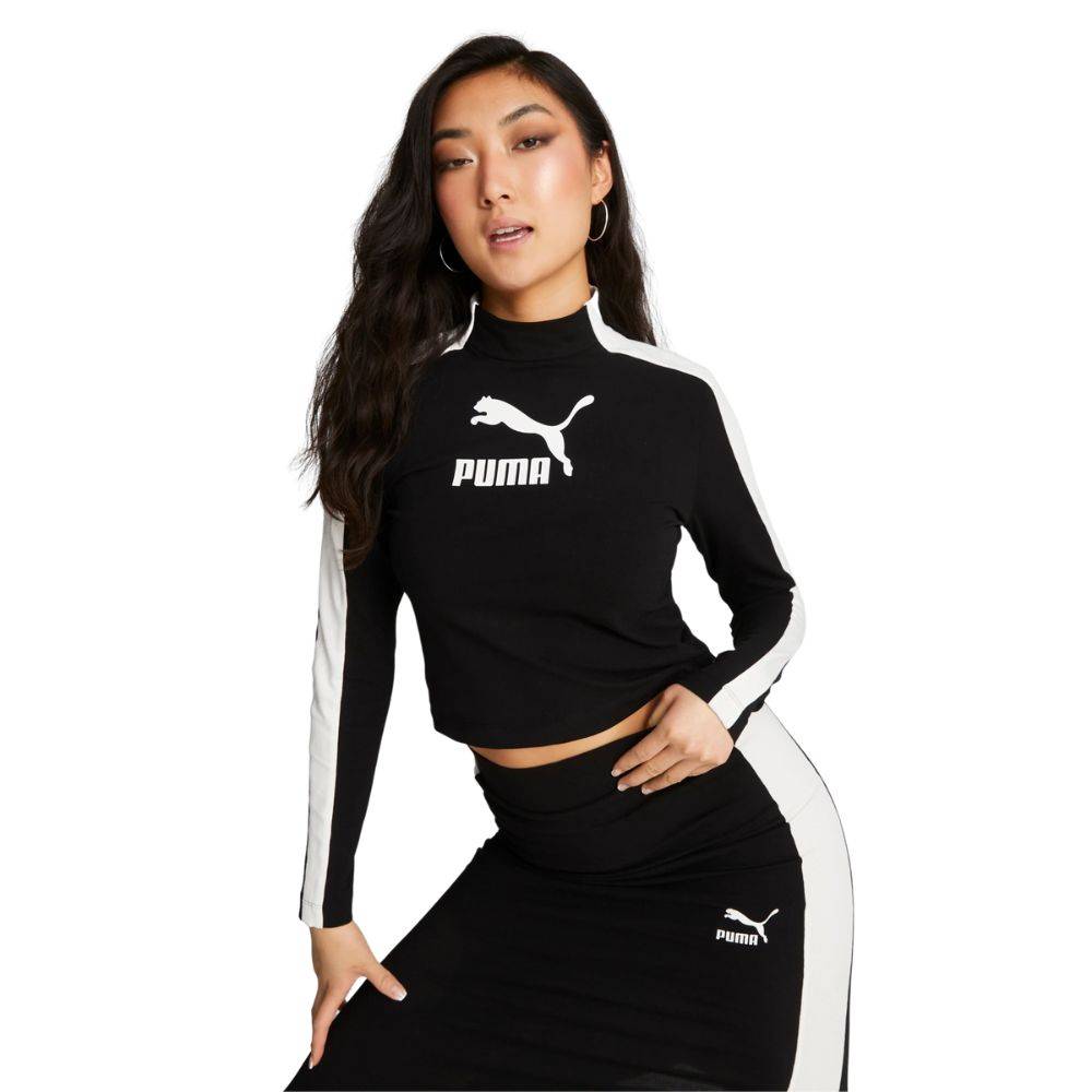 PUMA T7 CROPPED SLIM LONGSLEEVE TEE