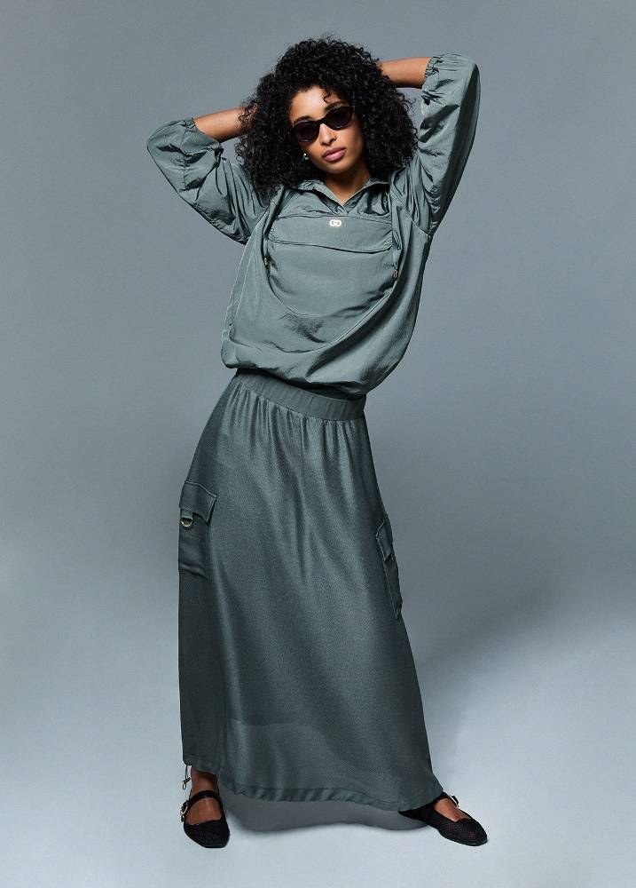 LIU JO LONG MESH SKIRT
