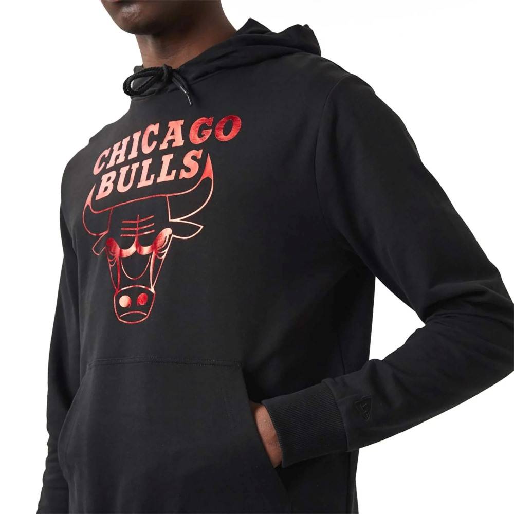 NEW ERA NBA CHICAGO BULLS FOIL PRINT HOODIE