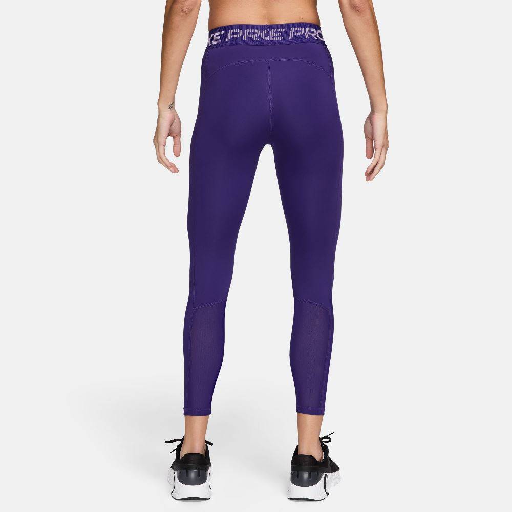 NIKE PRO MID-RISE 7/8 MESH PANEL GRAPHIC LEGGINGS