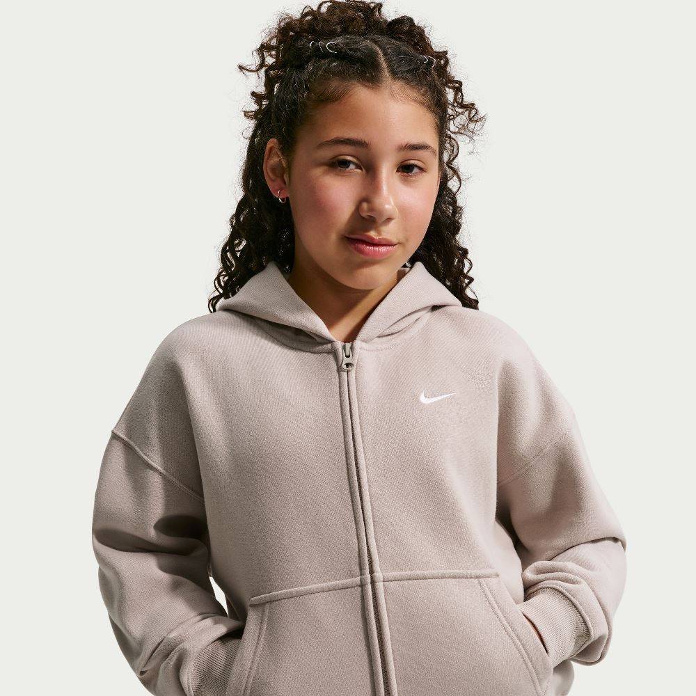 NIKE STUDIO GIRLS FLEECE FULL-ZIP HOODIE