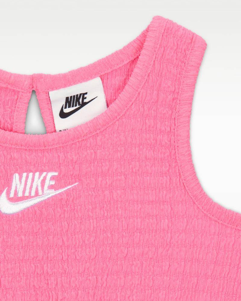 NIKE INFANT GIRLS TEXTURED ROMPER