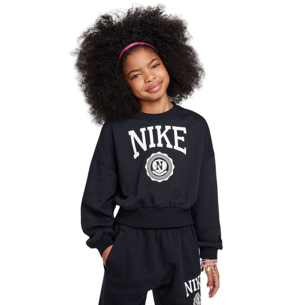 NIKE NSW GIRLS FRENCH TERRY CREW SWEATSHIRT