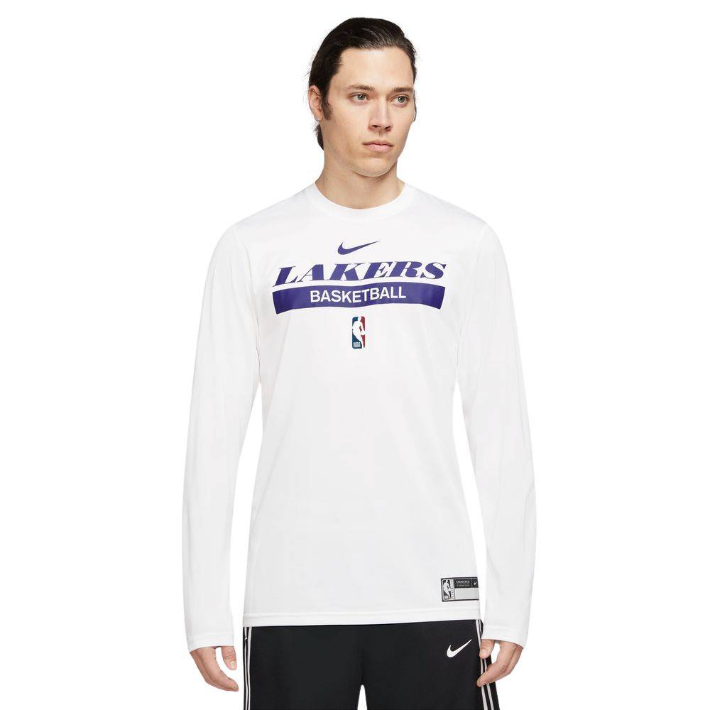 NIKE NBA LOS ANGELES LAKERS PRACTICE LONG-SLEEVE TEE