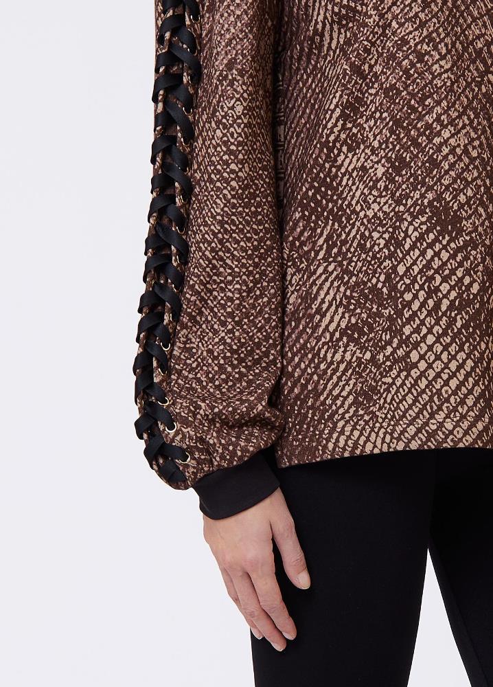 LIU JO SWEATSHIRT WITH ANIMAL PRINT