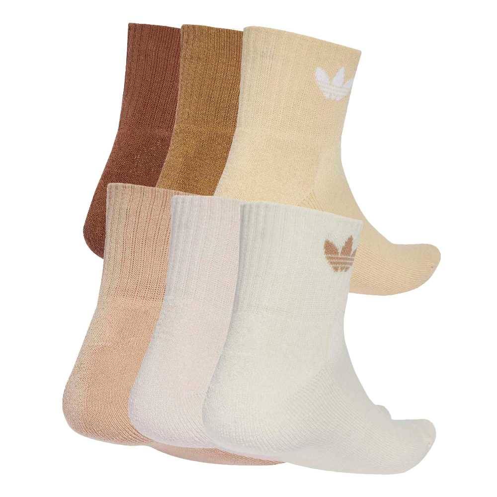 ADIDAS ORIGINALS MID ANKLE SOCKS 6-PACK