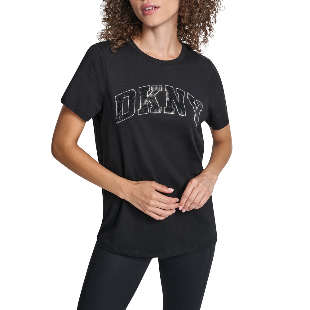 DKNY BEJEWELLED LOGO TEE