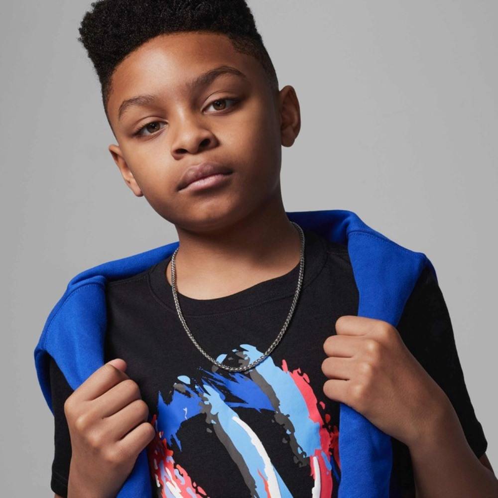 NIKE JORDAN LITTLE BOYS BBALL FIRE SS TEE