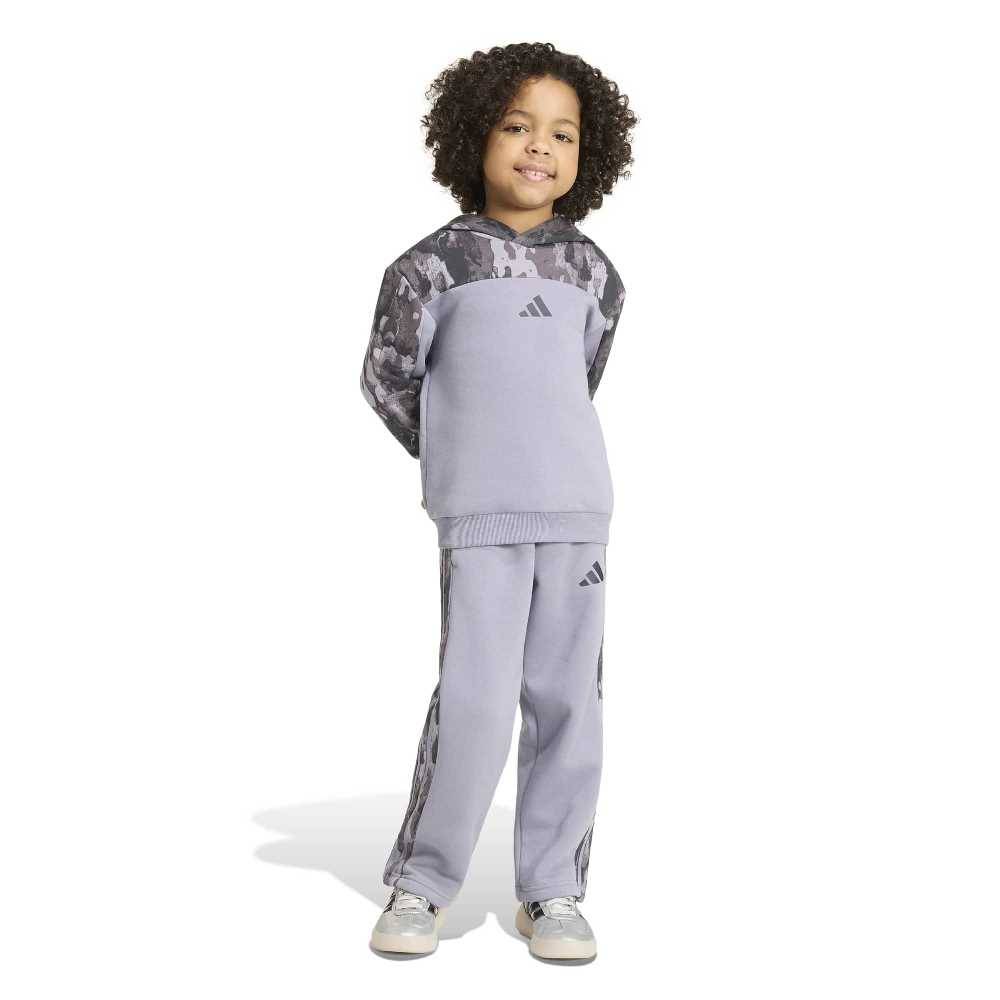 ADIDAS LITTLE KIDS SEASONAL ESSENTIALS HOODED FLEECE JOGGER SET