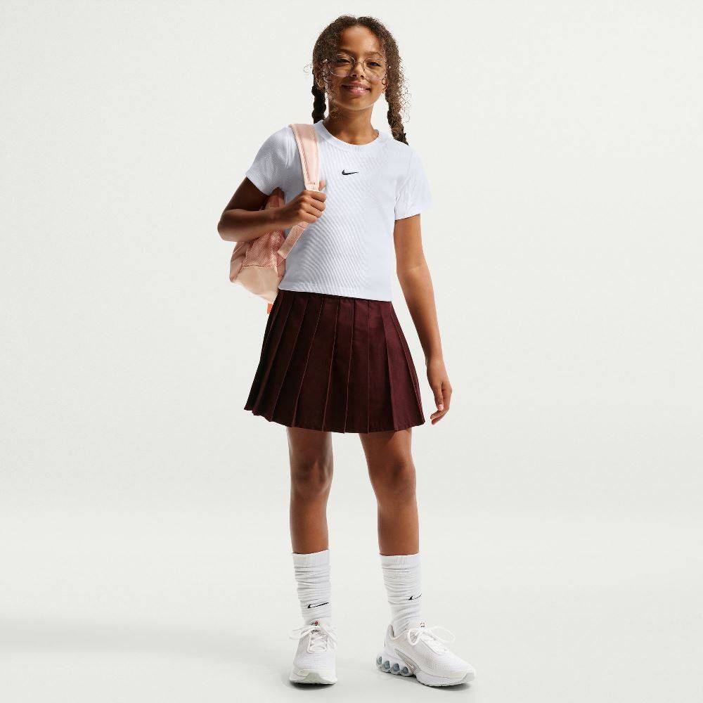 NIKE PRO GIRLS SLIM CROPPED RIBBED TEE