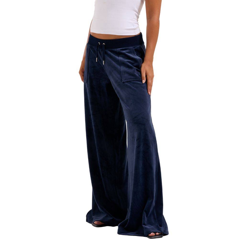 JUICY COUTURE YUKA CLASSIC VELOUR WIDE LEG TRACKPANT