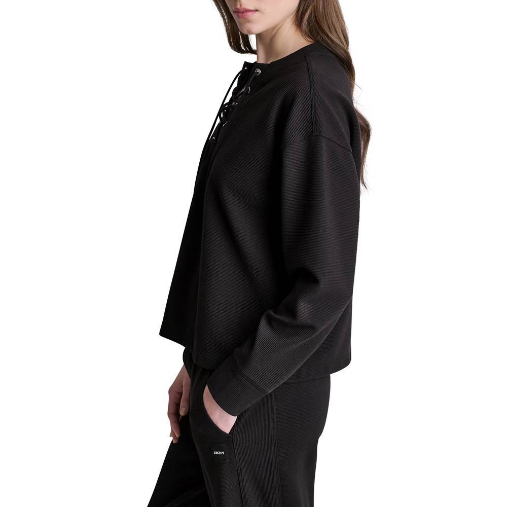 DKNY LACE UP PULLOVER
