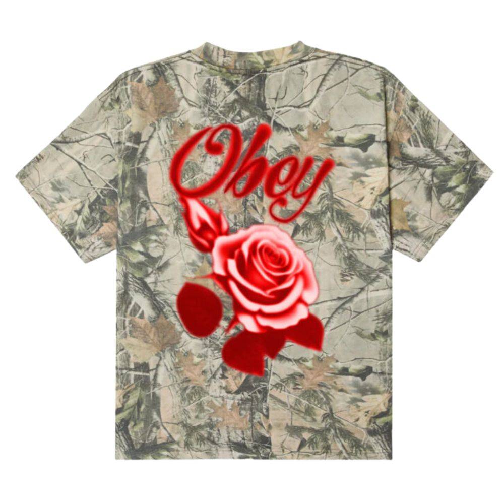OBEY AIRBRUSHED ROSE TEE
