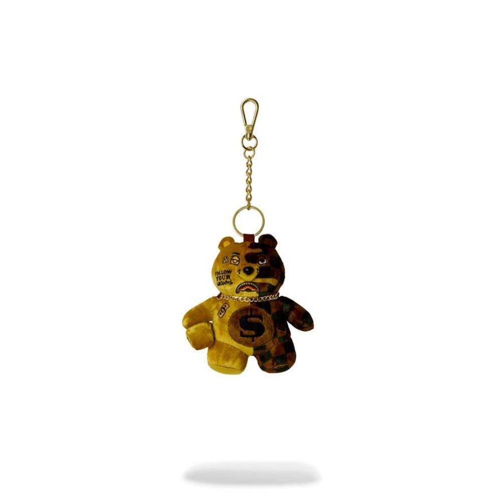 SPRAYGROUND SIP GOLD DRIP BEAR KEYCHAIN